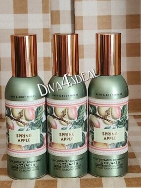 3X Bath & Body Works SPRING APPLE Concentrated Room Spray Bundle